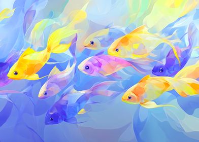 Colorful Fish Painting