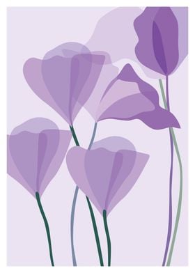 Purple Floral Abstract