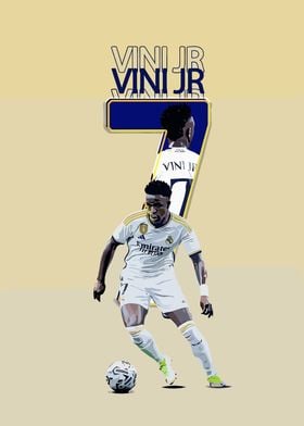 Vini Jr. Football Illustration Art