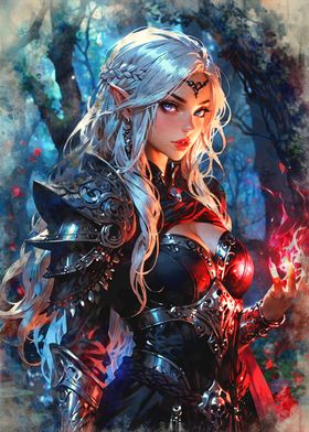 Elf Warrior with Fire Magic