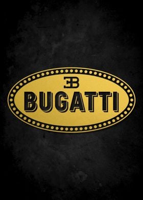 Bugatti Gold on dark Logo