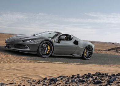 Ferrari Convertible in Desert