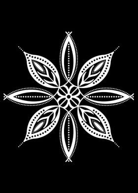 White Snowflake Mandala 