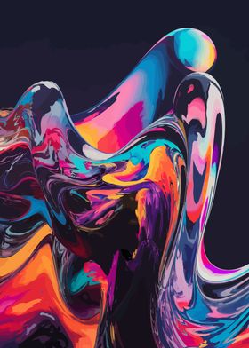 Abstract Liquid rainbow