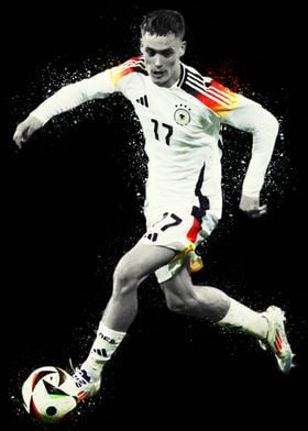 German Soccer Player Action