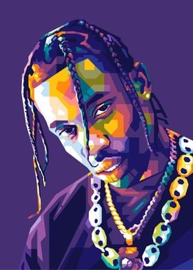 Travis Scott Pop Art Portrait