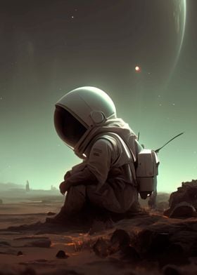 Lonely Astronaut on Mars