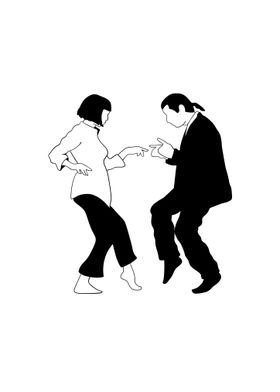 Pulp Fiction Dance Silhouette