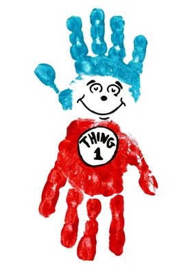 Thing 1 Handprint Art