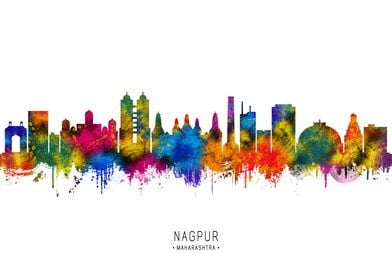 Nagpur Skyline Watercolor