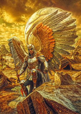 Angelic Warrior in Desert