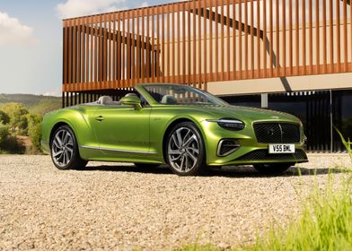 Green Bentley Continental GT Convertible