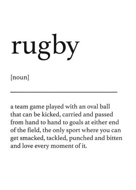 Rugby Definition Print