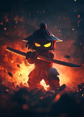 Minecraft Samurai poster