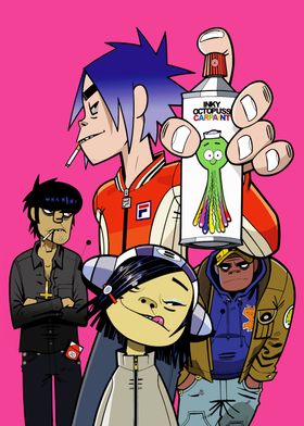 Gorillaz Band Illustration