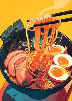 Ramen Bowl Illustration