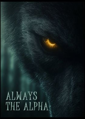 Black Wolf Love Motivational  Quote Always The Alpha   