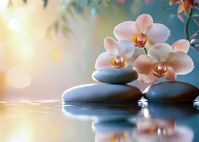 Orchid and Stones