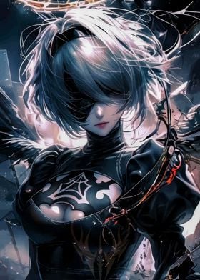 2B Anime Character Art