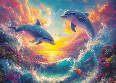 Dolphin Sunset