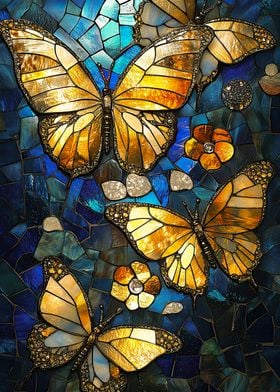 Stained Glass Butterflies