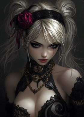 Anime Gothic woman