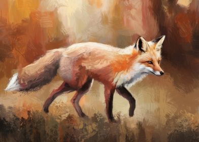 Red Fox Painting