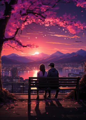 Couple Watching Sunset