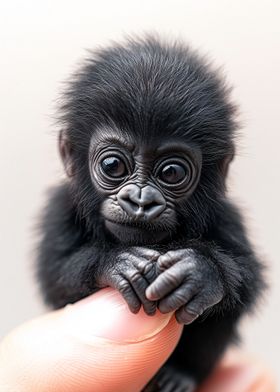 Baby Gorilla Portrait