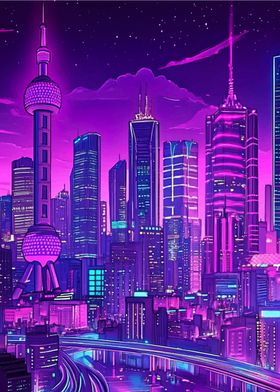 Neon Cityscape