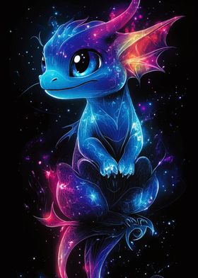 Neon Dragon Art