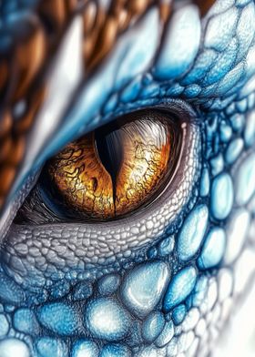 Reptilian Eye Close-Up