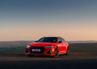 Red Audi RS6 Avant