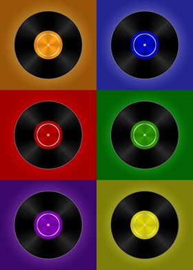 Vinyl Records Pop Art