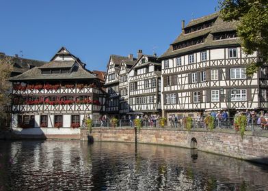 Petite France, Strasbourg, Alsace, France - Half-Timbered Houses by Canal