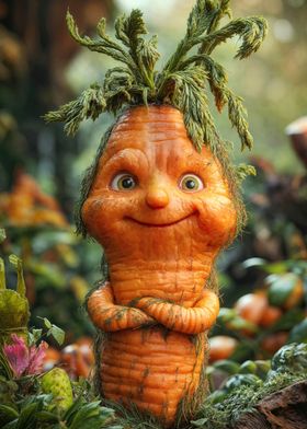 Smiling Carrot Creature