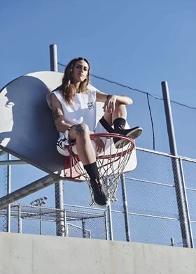 Basketball Player on Hoop