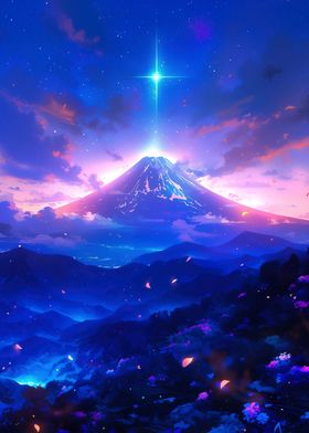 Mount Fuji Night Sky