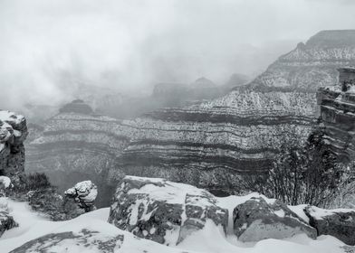 Snowy Canyon Landscape