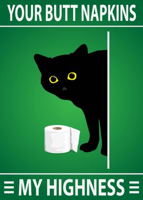 Cat Toilet Paper Poster