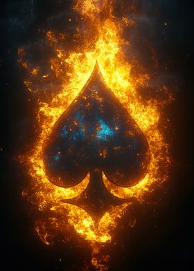 Ace of Spades in Flames