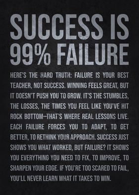 Success is 99% Failure, Motivational