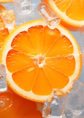 Orange Slice with Ice