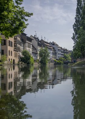 Petite France, Strasbourg, Alsace, France - Canalside Houses Reflection