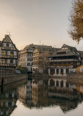 Petite France, Strasbourg, Alsace, France - Half-Timbered Houses by Canal