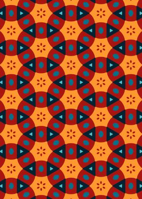 Overlapping Circles Geometric Pattern