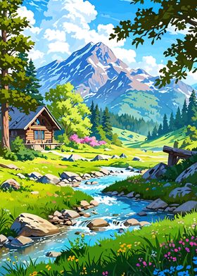 Mountain Cabin Stream