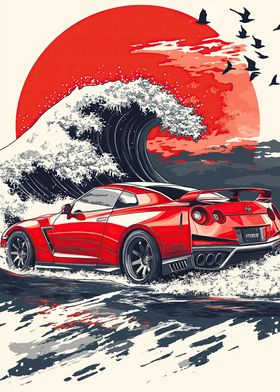 Nissan GT-R Wave Art