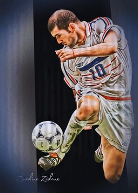 Zinedine Zidane Soccer Art