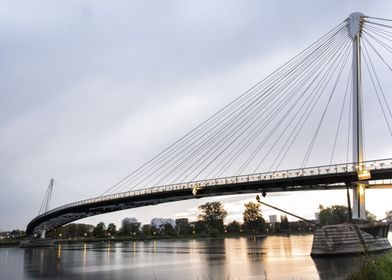 passerelle Mimram, Passerelle des Deux Rives, Modern Cable-Stay Bridge, Strasbourg, France, Germany